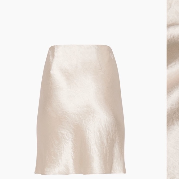 Babaton Slip Satin Mini Skirt KASHA TAUPE - Picture 2 of 5